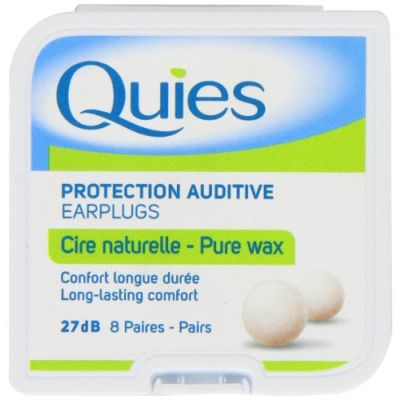 Quies boules natural wax ear plugs 8 pairs