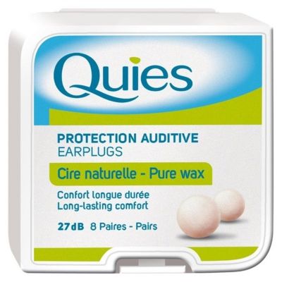 Quies boules natural wax ear plugs 8 pairs