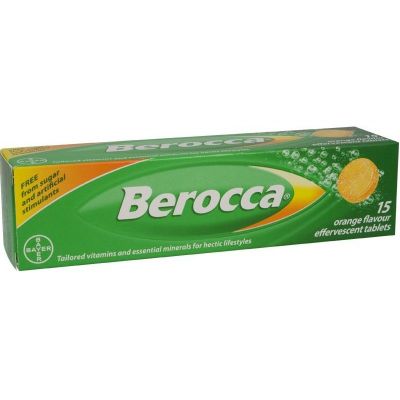 Berocca vitamin B effervescent tablets orange 15 pack