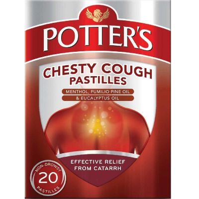 Potters pastilles chesty cough 20 pack