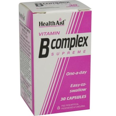 Healthaid vitamin B supplements B complex supreme capsules 30 pack