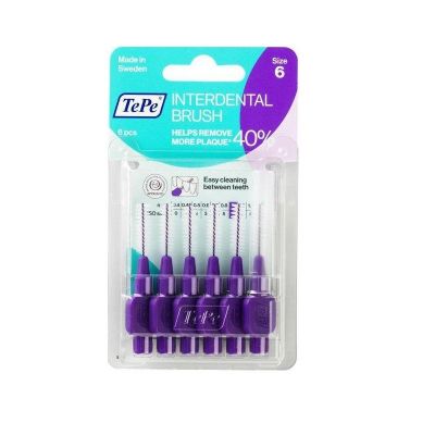 Tepe interdental brushes Purple 1.1mm 6 pack