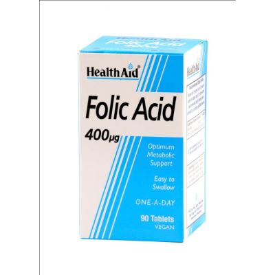 Healthaid vitamin B supplements folic acid tablets 400mcg 90 pack