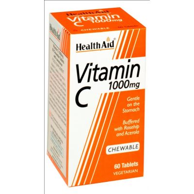 Healthaid vitamin C supplements vit C chewable  tablets 1000mg 60 pack