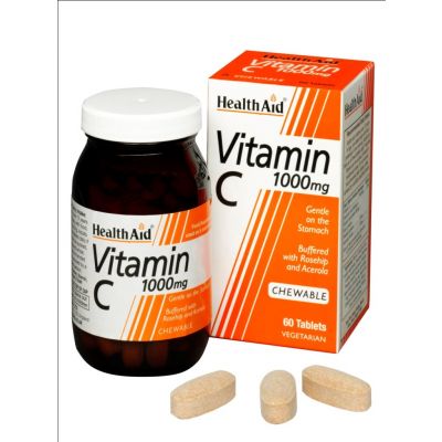 Healthaid vitamin C supplements vit C chewable  tablets 1000mg 60 pack