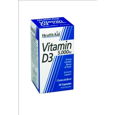 Healthaid vitamin D supplements vitamin D3 capsules 5000iu 30 pack