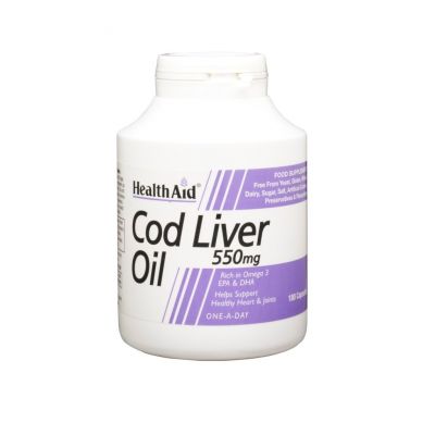 Healthaid supplements cod liver oil capsules 550mg 180 pack