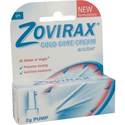 Zovirax cold sore cream pump 5% w/w 2g