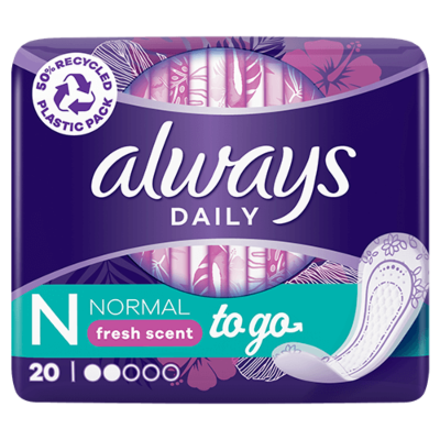 Always Daily To go Normal sanitary napkins 20 pcs