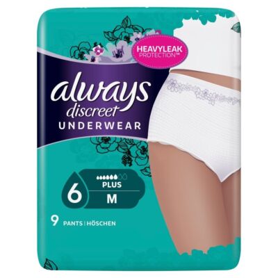 Always incontinence range Discreet pants plus medium 9