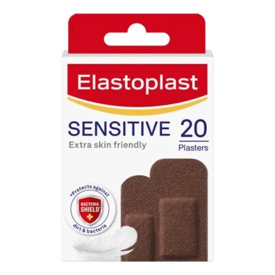 ELASTOPLAST plasters sensitive multi tone dark fabric medium 20