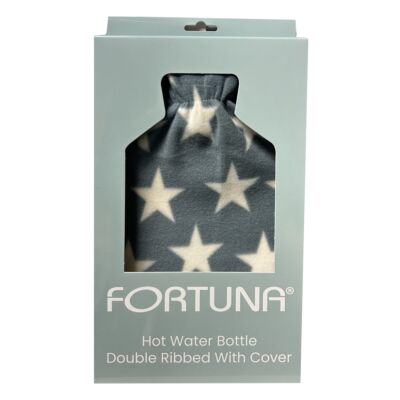 Fortuna Hot Water Bottle With Fleece Cover Stars