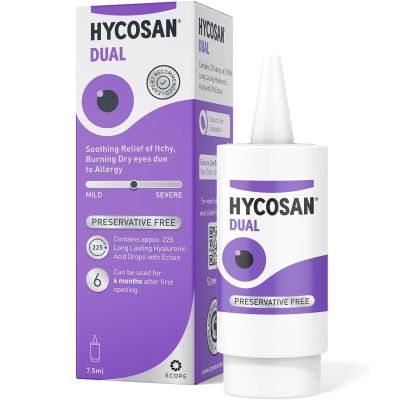 Hycosan Dual Preservative-Free Lubricating Allergy Eye Drops 7.5ml