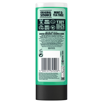 Original source Tingly Mint & Tea Tree Shower Gel 250ml